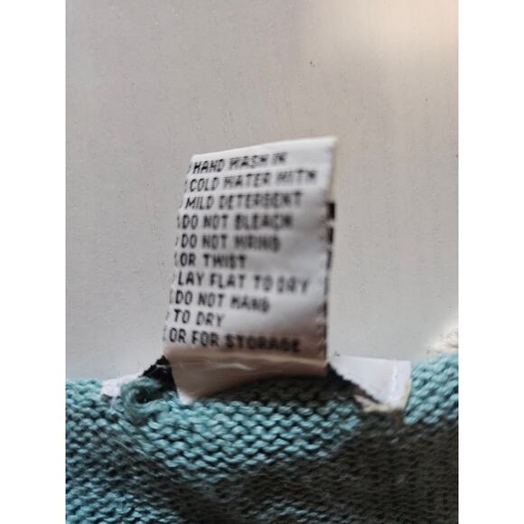 Vintage Koret Pastel Blue Cotton Crochet Floral Granny Sweater Vest S 3810 - Picture 7 of 10